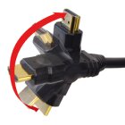 Verbindungskabel HDMI-Stecker 19 pol. 1,0 m beide Stecker knickbar +/- 90°