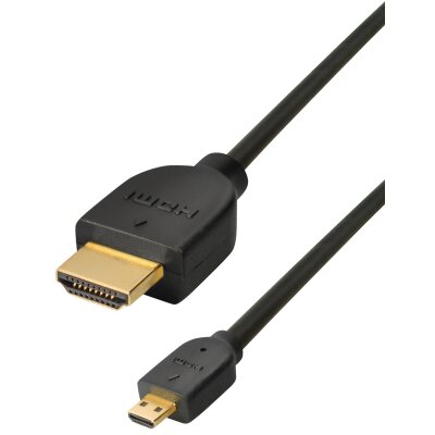 Verbindungskabel HDMI-Stecker Typ A - HDMI-Stecker Typ D (Micro-HDMI) 1,0 m