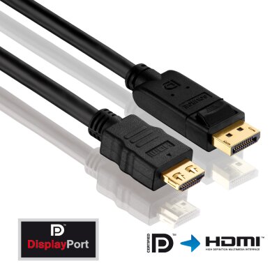 PureLink® -  DisplayPort zu HDMI Kabel - PureInstall 3,00m