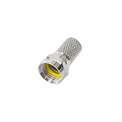 F-Stecker für Kabel-Ø 6,8mm gelb