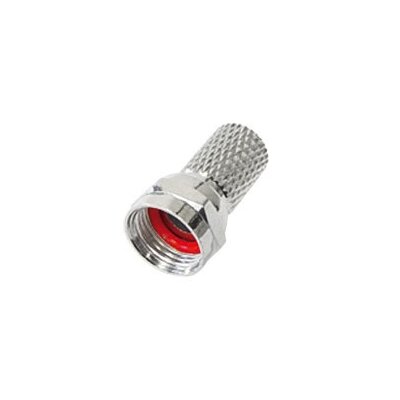 F-Stecker für Kabel-Ø 6,8mm rot