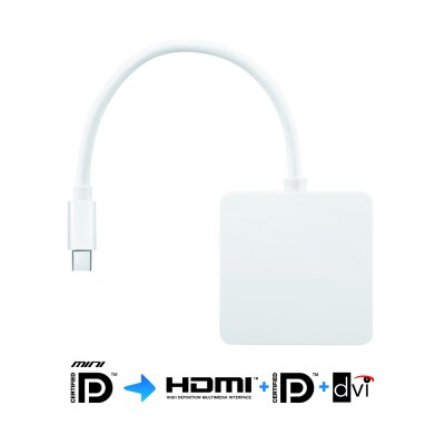PureLink® - Mini DisplayPort zu HDMI + DVI + VGA Multi-Adapter (MiniDP to Uni)