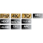 Verbindungskabel HDMI-Stecker 19 pol. auf HDMI-Stecker 19 pol. (High Speed HDMI-Kabel mit Ethernet) 5,0 m
