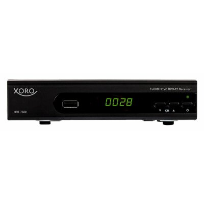 Xoro HRT 7620 FullHD HEVC DVBT/T2 Receiver (HDTV, HDMI, SCART, Mediaplayer, PVR Ready, USB 2.0, LAN) schwarz