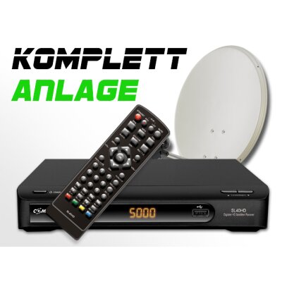 COMAG Digitale HDTV Single Sat-Anlage Komplett-Set SL 40 HD (inkl. 60cm Antenne)