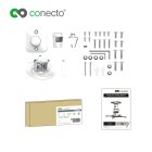 conecto® Universal Projektor / Beamer Halterung Deckenhalterung (neigbar, schwenkbar, Kabelmanagement) weiß