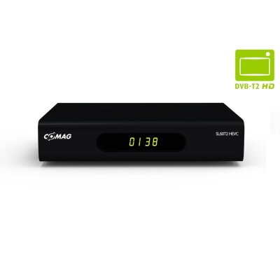 COMAG SL60T2 FullHD HEVC DVBT/T2 Receiver (H.265, HDTV, HDMI, Irdeto Zugangssystem, freenet TV, Mediaplayer, PVR Ready, USB 2.0, 12V) schwarz