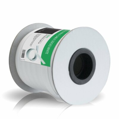 PureMounts® - Kabelschlauch PM-SOCKS-20W-50 Polyester 50m weiß, dehnbar 20mm