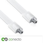 conecto Premium Fensterdurchführung für SAT Kabel koaxial (F-Kupplung auf F-Kupplung) 26 cm, weiß