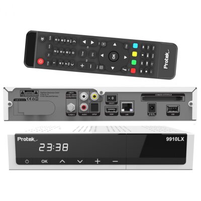 Protek 9910 LX HD E2 Linux HDTV Receiver mit 1x Sat Tuner (2.Tuner wählbar), weiß