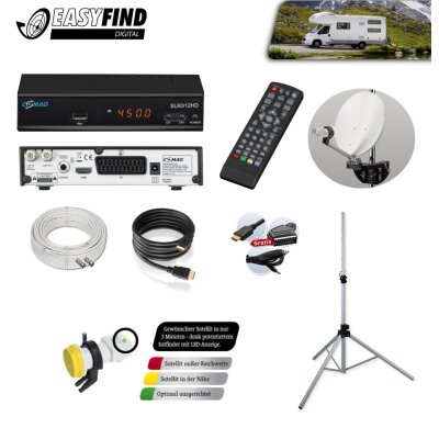 COMAG Digitale HDTV Mini-Sat-Anlage Komplett-Set MDS 60 Easy Find mit Ständer