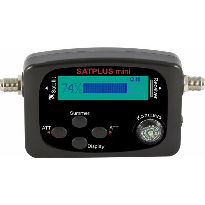 Telestar Satplus mini Satfinder (LCD Display, Kompass, Dämpfungseinstellung, akustisches Signal) schwarz