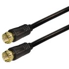 SAT Anschluss Kabel F-Stecker - F-Stecker 1,5 m, schwarz vergoldet