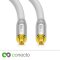 conecto thinwire Premium Toslink Kabel (TOSLINK Stecker - TOSLINK Stecker), Metall, vergoldet, weiß
