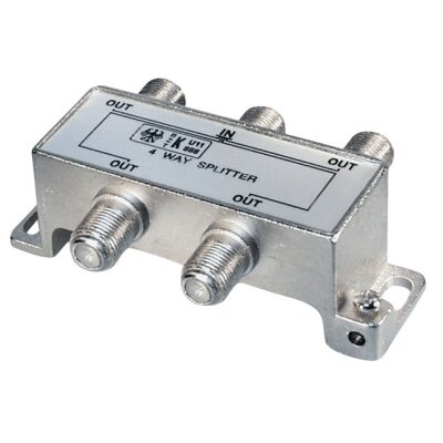 SAT Verteiler Splitter 4-fach F-Kupplung - 4x F-Kupplung High Quality Serie 5-1000 MHz