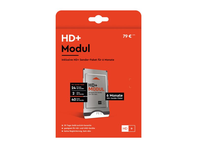 HD Plus CI+ Modul inkl. HD+ Sender-Paket für 6 Monate gratis (geeignet für Ultra HD)