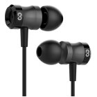 conecto In-Ear Kopfhörer / Earphones mit 3 Ohrpassstücken - 9.2mm Lautsprecher, dreifacher Kabel-Knickschutz, 1.2m Kabel (Aramid-verstärkt), Aluminium, 16.8g, schwarz