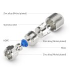 PureLInk EF010-50 Easyfit Innovativer F-Stecker für Satkabel mit einem Durchmesser von 6,8mm bis 7,0mm für Selbstkonfektionierung, Markierung: blau, 50er Set