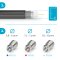 PureLInk EF030-50 Easyfit Innovativer F-Stecker für Satkabel mit einem Durchmesser von 8,2mm bis 8,4mm für Selbstkonfektionierung, Markierung: weiß, 50er Set