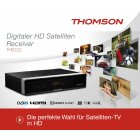 THOMSON THS222 digitaler HD-Satelliten Receiver mit Fernbedienung (HDMI, SCART, SAT-IN, Ethernet, USB, S/PDIF Koaxial) schwarz
