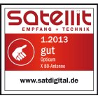 Antenne Opticum SAT Schüssel Satelliten-Antenne 80 cm Stahl, X80 Lichtgrau NEU FullHD HDTV (TÜV zertifiziert)