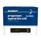 Edision Progressiv Hybrid lite LED DVB-T/C Kabel/Terrestrischer Receiver für digitales Kabel-und Terrestrisches Fernsehen (Full HD, HDMI, SCART, S/PDIF, USB, Wifi, Internet, Display) schwarz