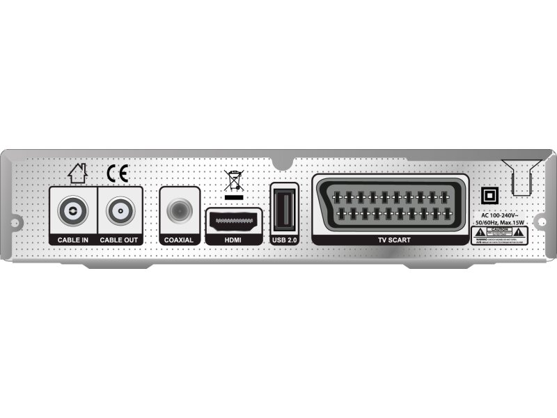 HDMI, SCART, USB 2.0, Mediaplayer HB-DIGITAL Set: Opticum AX C100 HD Receiver für digitales Kabelfernsehen + 2m HDTV Antennenkabel vergoldet mit Mantelstromfilter schwarz HDMI Kabel 