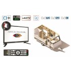 Opticum LED TV 20 Zoll HDTV Travel Fernseher 12V / 24V Eingang (DVB-S2, DVB-T2, DVB-C, CI+, H.265 HEVC) schwarz