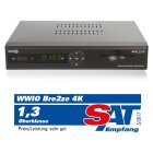 WWIO BRE2ZE 4K Satellitenreceiver (HD-TV, DVB-S2, 4K, Enigma2, PVR-Ready, LAN, HDMI-Kabel) 