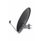 Opticum Digitale 8 Teilnehmer Satelliten-Komplettanlage (HD AX 150 HDTV-Receiver, Octo-LNB, QA 60 cm Antenne, Stahl) anthrazit
