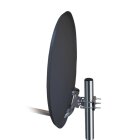 Opticum digitale 1 Teilnehmer Satelliten-Anlage, Single-LNB, X60 cm Antenne, Stahl anthrazit
