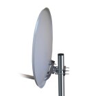 Opticum digitale 1 Teilnehmer Satelliten-Anlage, Single-LNB, X60 cm Antenne, Stahl lichtgrau