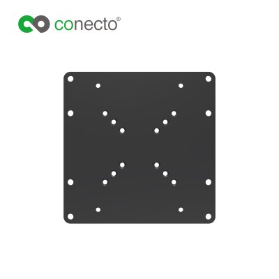 conecto® - Universeller VESA Adapter für TV & Monitor Wandhalterungen (VESA 50x50 bis 200x200) schwarz