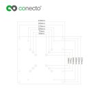 conecto® - Universeller VESA Adapter für TV & Monitor Wandhalterungen (VESA 50x50 bis 200x200) schwarz