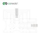 conecto® - Universeller VESA Adapter für TV & Monitor Wandhalterungen (VESA 50x50 bis 400x200) schwarz