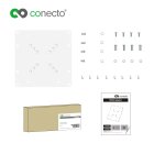 conecto® - Universeller VESA Adapter für TV & Monitor Wandhalterungen (VESA 50x50 bis 200x200) weiß