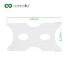conecto® - Universeller VESA Adapter für TV & Monitor Wandhalterungen (VESA 50x50 bis 400x200) weiß