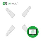 conecto® - Universeller VESA Vergrößerer für TV & Monitor Wandhalterungen (von 200x200 auf 300x200 bis 400x400) weiß
