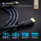 sonero X-PHC011-010 Premium Zertifiziertes High Speed HDMI Kabel mit Ethernet mit Nylongeflecht, vergoldete Anschlüsse (4K UltraHD, 3D Full HD, 18Gbps Full Bandwith, HDR High Dynamic Range), 1,0m