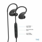 Cannice SC1411 Y4 Bluetooth Kopfhörer In Ear | Kabellose 4.1 Sport Kopfhörer Stereo mit Ohrbügel | 10m Reichweite, ultra leicht, wasserabweisend, schwarz