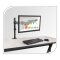 PureMounts PM-OFFICE-01 - Neigbare, drehbare und schwenkbare TV / Monitor Schreibtischhalterung für 1 Display, Armlänge 428mm, Tragkraft 8kg, max. VESA 100x100, für Bildschirme von 33 bis 69cm (13 Zoll-27 Zoll)