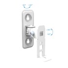 PureMounts PM-SOM-02 - Neigbare und schwenkbare Lautsprecher Wandhalterung, Sonos Play1 kompatibel, Wandabstand 86,5mm, Tragkraft 2kg, Farbe: weiß
