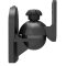 PureMounts PM-SOUND-020 - Neigbare und schwenkbare Universal Lautsprecher Wandhalterung, Wandabstand 64mm, Tragkraft 3,5kg, Farbe: schwarz, 2er Set