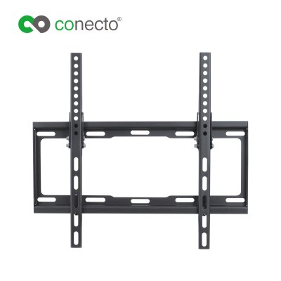 conecto CC50262 Wandhalterung für TV Geräte mit 66-132 cm (26-52 Zoll), neigbar: -14° bis 0°, Wandabstand: 25mm, Traglast: max. 35,0kg, VESA 400x400, schwarz