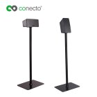conecto CC50293 Lautsprecher-Standfuß (1/4 Zoll oder Play3), Standhöhe: 1012mm, Traglast: max. 2,6kg, Sockelmaß: 400x300mm, schwarz
