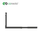 conecto CC50302 Universal-/Mikrowellenhalterung für Wandmontage Längenverstellbare Ausleger (385-535mm), Auslegerbreite: 43cm, Traglast: max. 35,0kg, schwarz