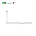 conecto CC50303 Universal-/Mikrowellenhalterung für Wandmontage Längenverstellbare Ausleger (385-535mm), Auslegerbreite: 43cm, Traglast: max. 35,0kg, silbergrau