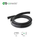 conecto CC50315 Universeller Polyester-Kabelschlauch, selbst zusammenziehend, Ø 20mm, Rolle 50m, schwarz