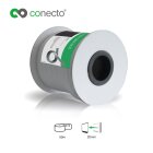 conecto CC50316 Universeller Polyester-Kabelschlauch, selbst zusammenziehend, Ø 20mm, Rolle 50m, grau
