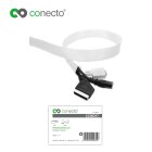 conecto CC50317 Universeller Polyester-Kabelschlauch, selbst zusammenziehend, Ø 20mm, Rolle 50m, weiß